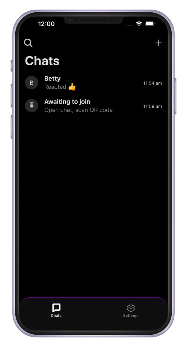Phone with chat app